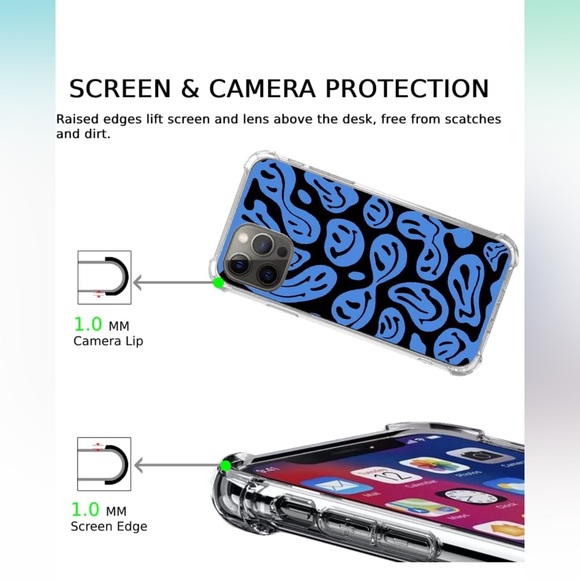 Trippy Drippy Blue Smile iPhone bumper - Picture 3 of 3